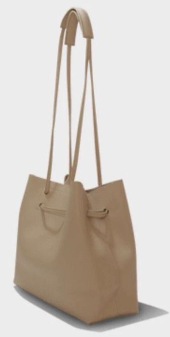 NEW  8 Other Reasons Vegan Pebbled Leather Slouchy Tan Bucket Bag